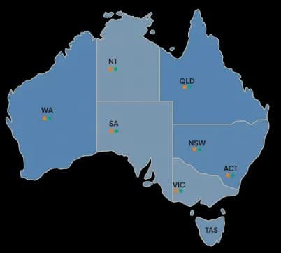 Australia States Map