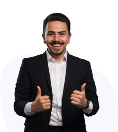 Professional consultant giving thumbs up